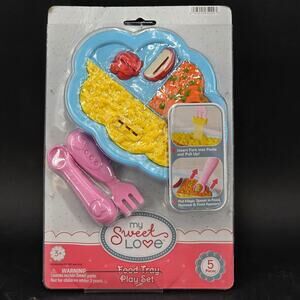 My Sweet Love ~ Food Tray Play Set ~ For Baby Dolls ~ Doll Accessories ~ NEW
